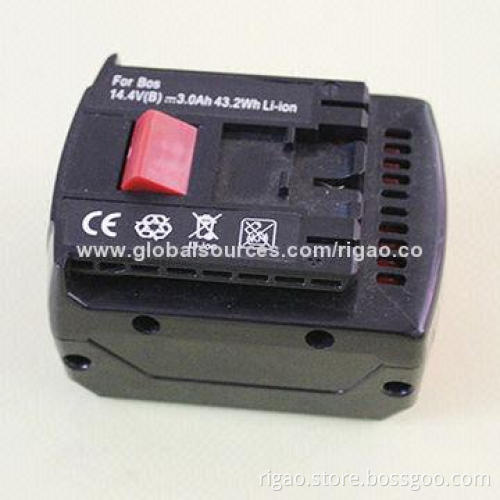 Quality guarantee 14.4V Li-ion power tool battery with 3,000mAh capacity for Bosch BAT607